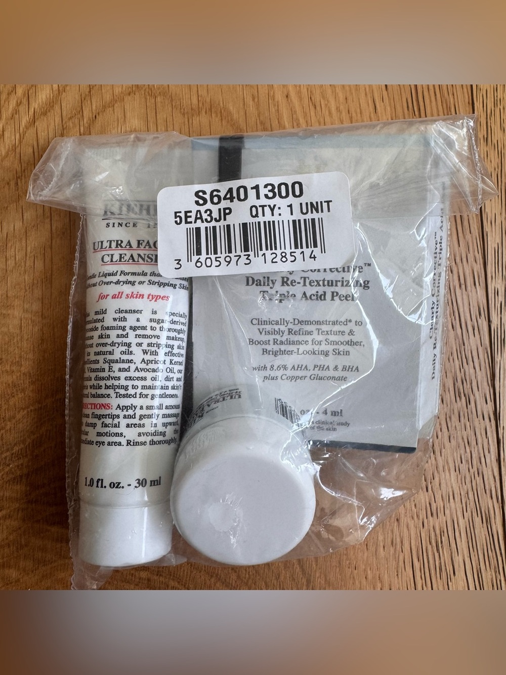 KIEHL'S SET 3 DELUXE SAMPLES ULTRA FACIAL WASH CLEARLY CORRECTIVE FACIAL CREAM